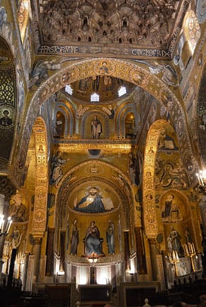 soffitto cappella palatina palermo interno cappella palatina di Palermo soffitto e navata