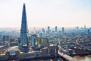 The Shard visto dall'alto
